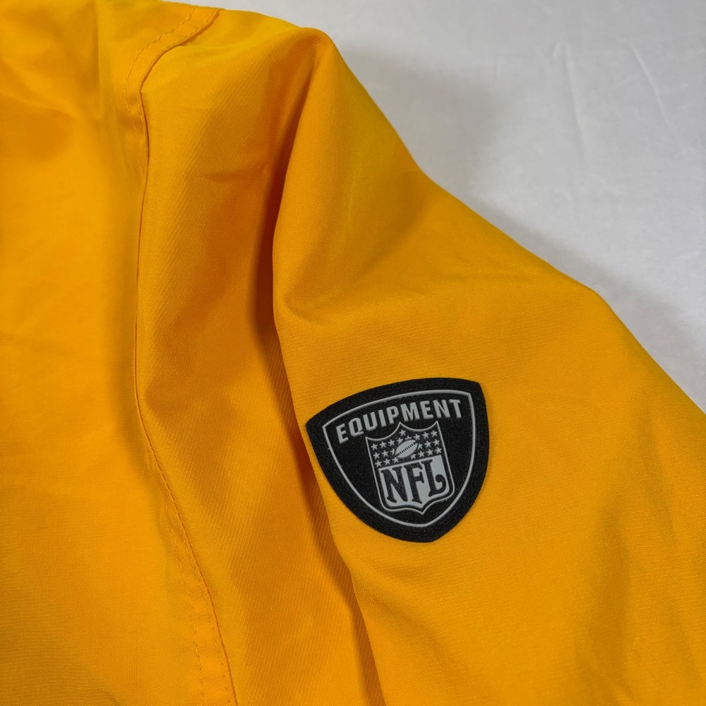 Reebok NFL Green Bay Packers Equipment Quarter Zip Windbreaker Yellow Mens M - Picture 4 of 14